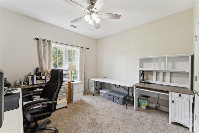 202 Orleans Trl, Statesboro, GA 30461 - carpeted office featuring a ceiling fan
