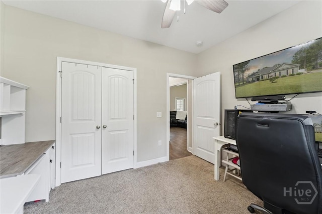 202 Orleans Trl, Statesboro, GA 30461 - carpeted office featuring a ceiling fan