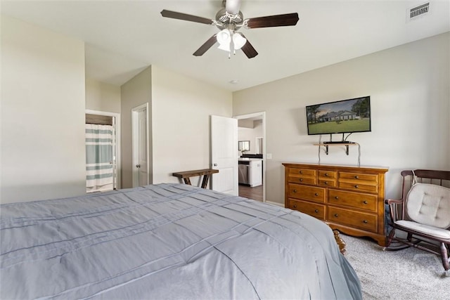 202 Orleans Trl, Statesboro, GA 30461 - bedroom with carpet flooring and a ceiling fan