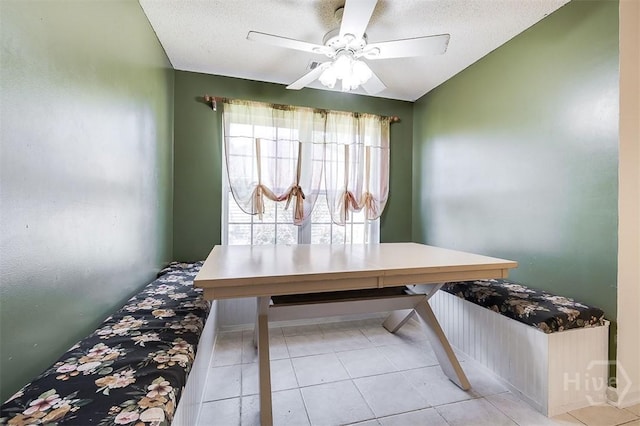 225 Jasper Ln, Rincon, GA 31326 - dining room featuring a ceiling fan and a textured ceiling