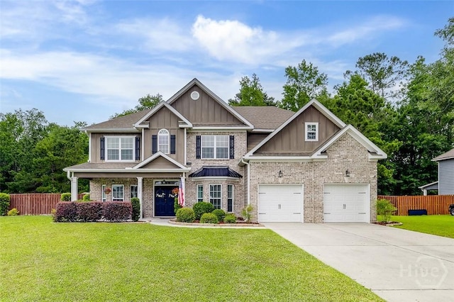 121 Cypress Loop, Bloomingdale, GA 31302 - craftsman inspired home featuring board and batten siding, driveway, brick siding, and an attached garage