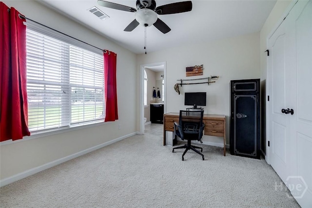 121 Cypress Loop, Bloomingdale, GA 31302 - office space with carpet and ceiling fan