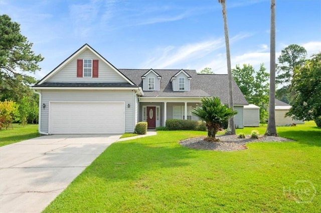 10 Cassidy Ct, Pooler, GA 31322 - traditional home with concrete driveway, a front lawn, and a shingled roof