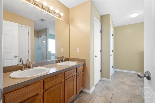10 Cassidy Ct, Pooler, GA 31322 - full bathroom featuring double vanity, a shower, and tile patterned flooring
