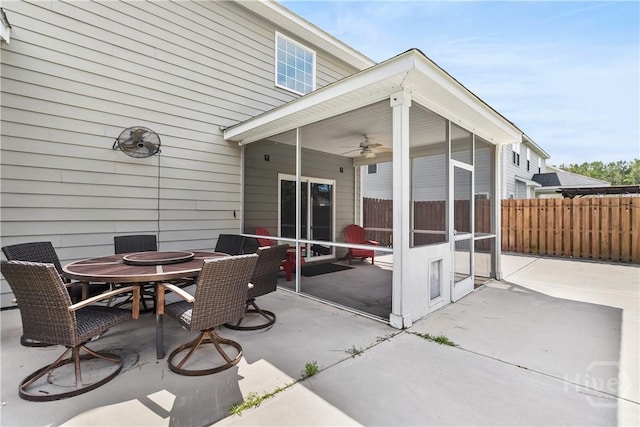 85 Wicklow Dr, Richmond Hill, GA 31324 - view of patio / terrace with ceiling fan and outdoor dining area