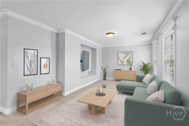 85 Wicklow Dr, Richmond Hill, GA 31324 - living room with ornamental molding and baseboards
