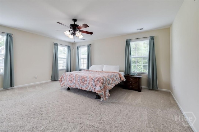 353 Casey Dr, Pooler, GA 31322 - bedroom featuring light carpet and a ceiling fan
