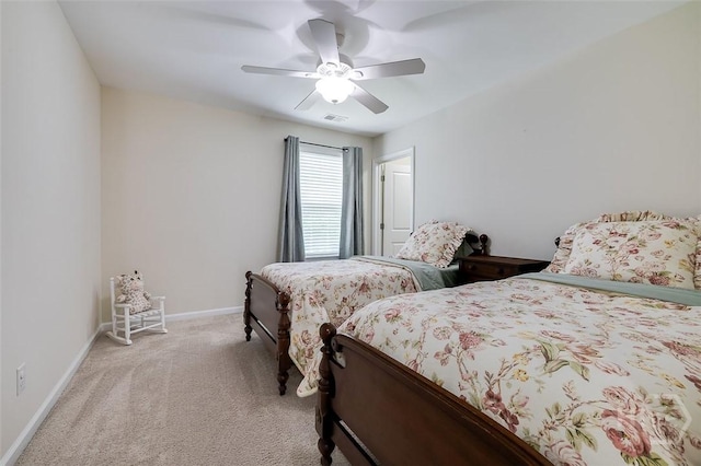 353 Casey Dr, Pooler, GA 31322 - bedroom featuring light carpet and ceiling fan