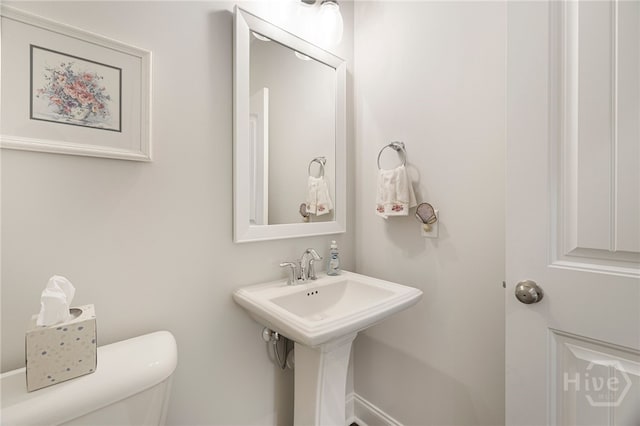 131 Como Dr, Pooler, GA 31322 - half bathroom featuring toilet and a sink
