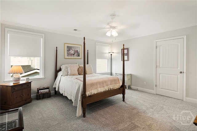 131 Como Dr, Pooler, GA 31322 - carpeted bedroom with crown molding and a ceiling fan