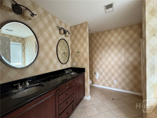 8 Fairgreen St, Savannah, GA 31407 - full bath featuring double vanity, tile patterned flooring, and a tile shower