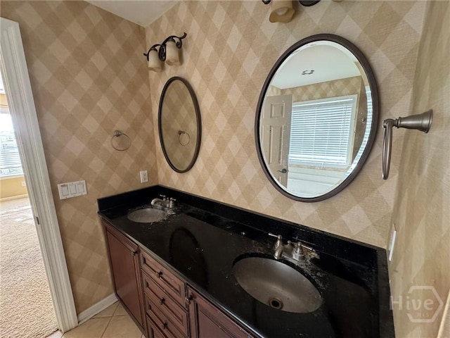 8 Fairgreen St, Savannah, GA 31407 - full bath featuring double vanity and tile patterned flooring