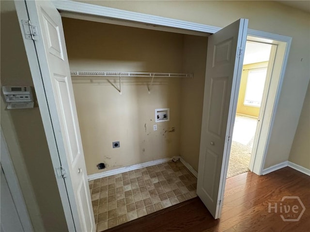 8 Fairgreen St, Savannah, GA 31407 - washroom with hookup for a washing machine, hookup for an electric dryer, and dark wood-style flooring