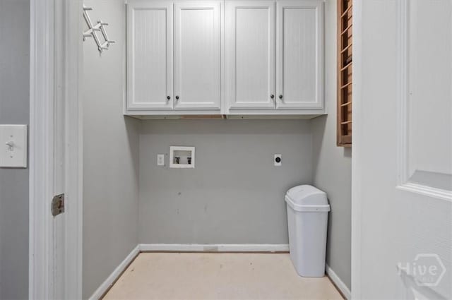 375 Hermitage Dr, Richmond Hill, GA 31324 - washroom with electric dryer hookup, hookup for a washing machine, and cabinet space