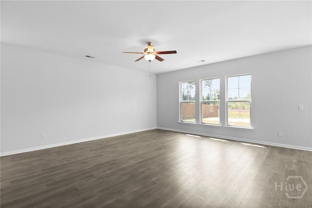 106 Brookline Dr, Savannah, GA 31407 - spare room featuring a ceiling fan and dark wood finished floors