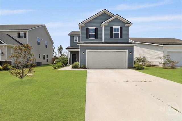 106 Brookline Dr, Savannah, GA 31407 - traditional-style house featuring concrete driveway, an attached garage, and a front yard