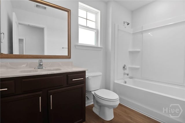 106 Brookline Dr, Savannah, GA 31407 - bathroom with vanity, wood finished floors, and shower / bath combination