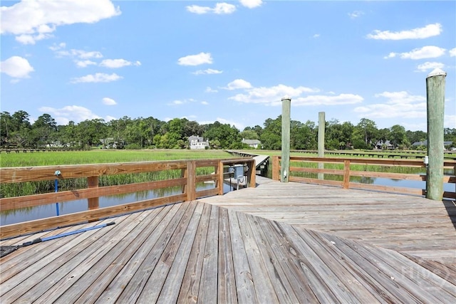 271 Davis Rd, Richmond Hill, GA 31324 - wooden terrace with view of scattered trees and a water view