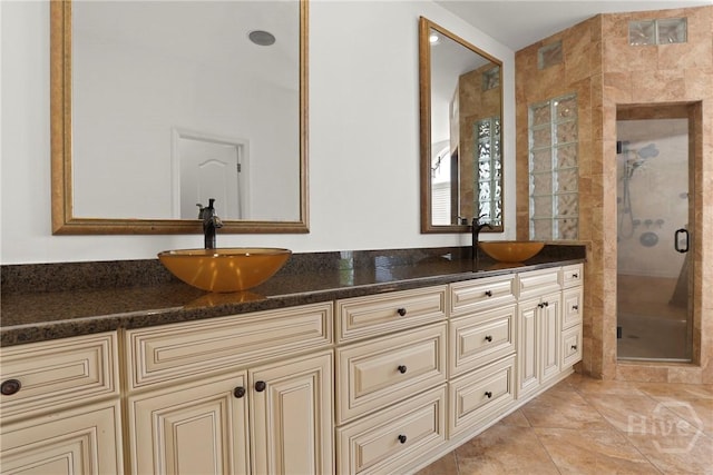 271 Davis Rd, Richmond Hill, GA 31324 - bathroom with double vanity and a stall shower