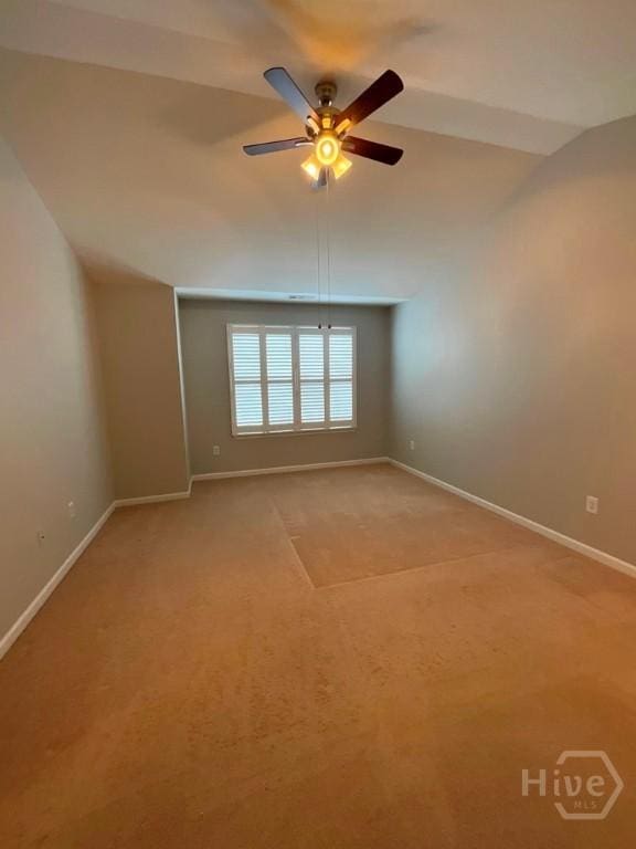 230 Opus Ct, Pooler, GA 31322 - unfurnished room with ceiling fan, light colored carpet, and lofted ceiling