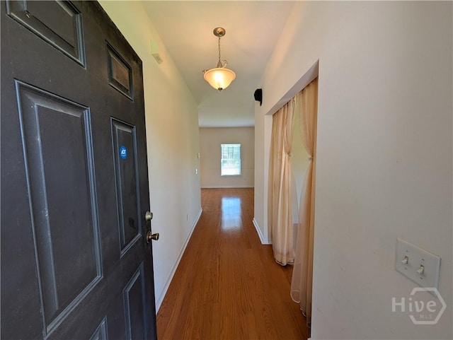10 Evergreen Oak Dr, Richmond Hill, GA 31324 - hallway featuring wood finished floors and baseboards