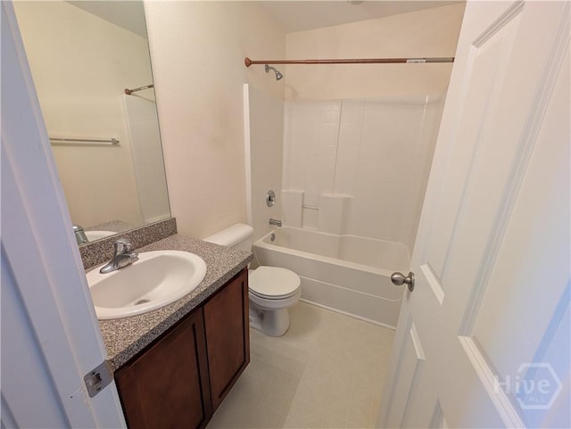 10 Evergreen Oak Dr, Richmond Hill, GA 31324 - full bath with vanity,  shower combination, and tile patterned floors