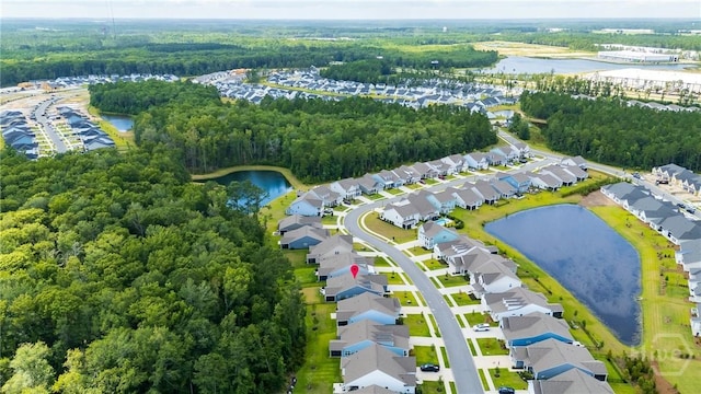 139 Harvest Hl, Pooler, GA 31322 - aerial perspective of suburban area with a large body of water and a heavily wooded area