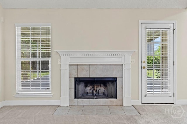 41 Patriot Dr, Richmond Hill, GA 31324 - detailed view of a fireplace and carpet floors