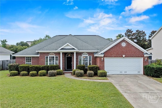 41 Patriot Dr, Richmond Hill, GA 31324 - single story home with brick siding, an attached garage, driveway, and a shingled roof