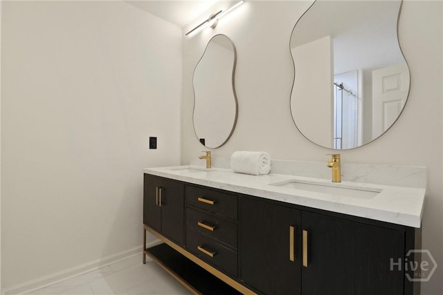 115 Yellow Jasmine Ct, Pooler, GA 31322 - bathroom featuring marble finish floors and double vanity