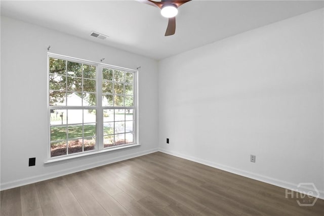 115 Yellow Jasmine Ct, Pooler, GA 31322 - empty room featuring ceiling fan and dark wood-type flooring