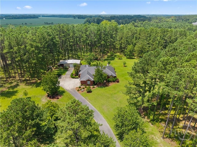 2055 Blankenbaker Rd, Statesboro, GA 30458 - view from above of property featuring a heavily wooded area