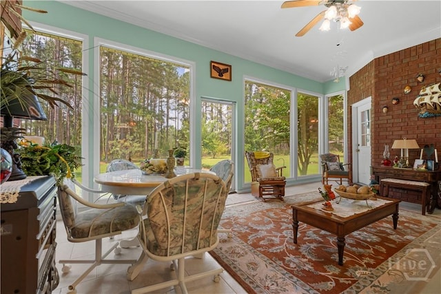 2055 Blankenbaker Rd, Statesboro, GA 30458 - sunroom with ornamental molding