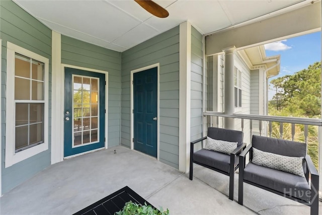 2536 Whitemarsh Way, Savannah, GA 31410 - view of patio featuring a ceiling fan