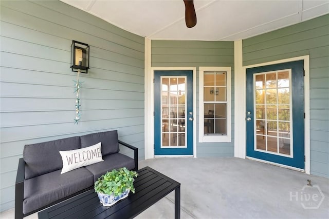 2536 Whitemarsh Way, Savannah, GA 31410 - view of patio / terrace with ceiling fan and outdoor lounge area