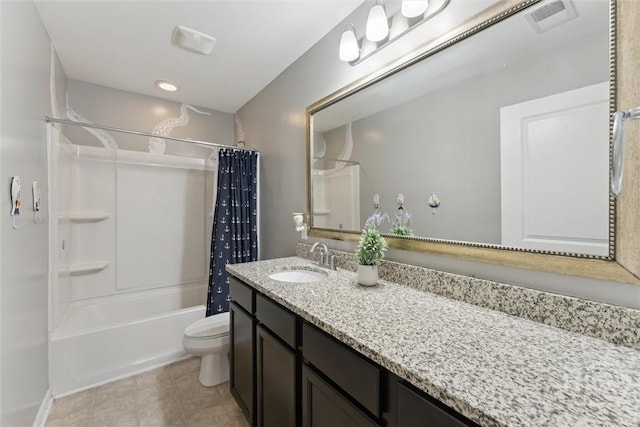 54 Winslow, Savannah, GA 31407 - bathroom featuring vanity, shower / bath combination with curtain, and tile patterned flooring