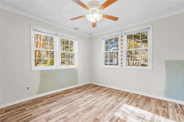 345 Magnolia St, Richmond Hill, GA 31324 - spare room with wood finished floors, ceiling fan, and crown molding