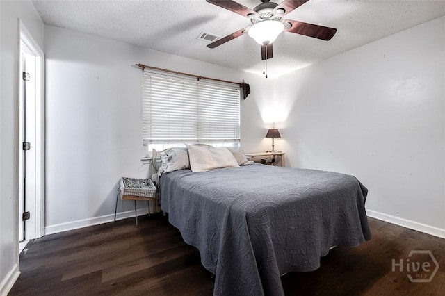 206 Pinecrest Pl, Pooler, GA 31322 - bedroom with wood finished floors, a textured ceiling, multiple windows, and a ceiling fan