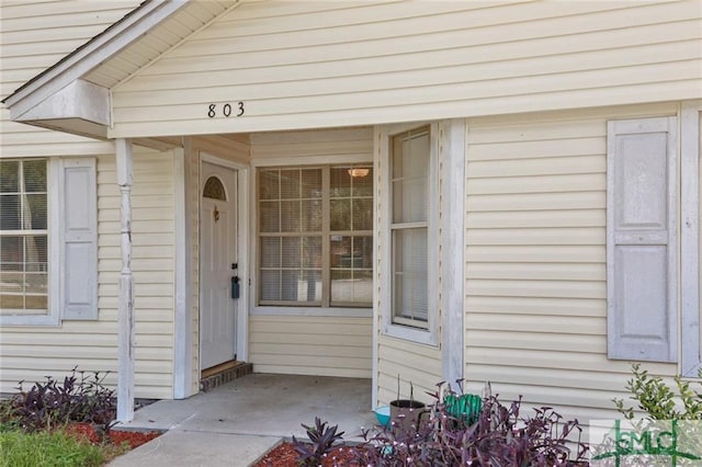 view of doorway to property