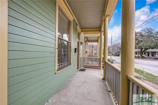 balcony with covered porch