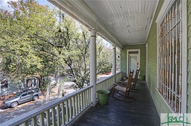 view of wooden deck