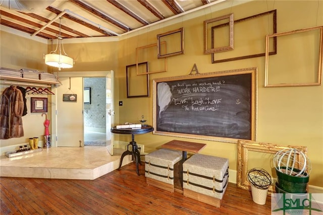 interior space featuring dark hardwood / wood-style flooring