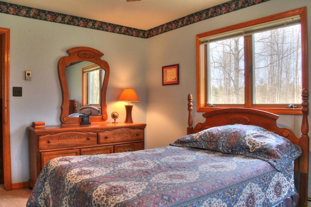 view of carpeted bedroom