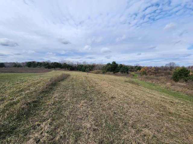 view of road featuring a rural view