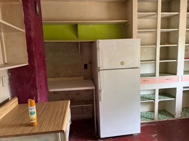 kitchen featuring white refrigerator