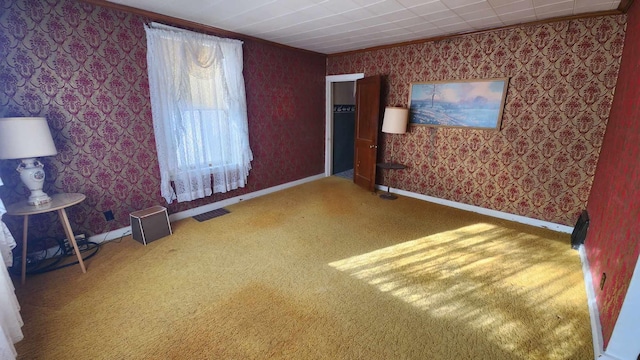 view of carpeted empty room