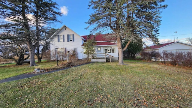 exterior space with a front yard