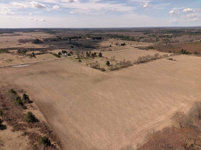 aerial view featuring a rural view