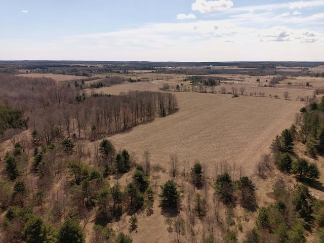 bird's eye view featuring a rural view