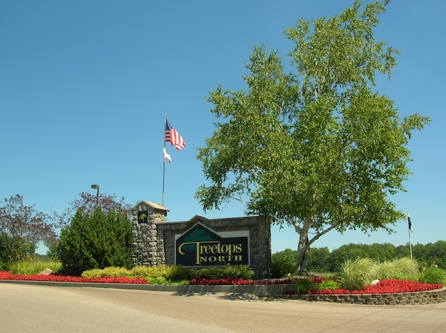 view of community sign